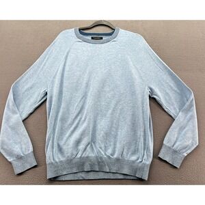 Banana Republic Sweater Mens Supima Cotton Crewneck Light Blue Raglan Large